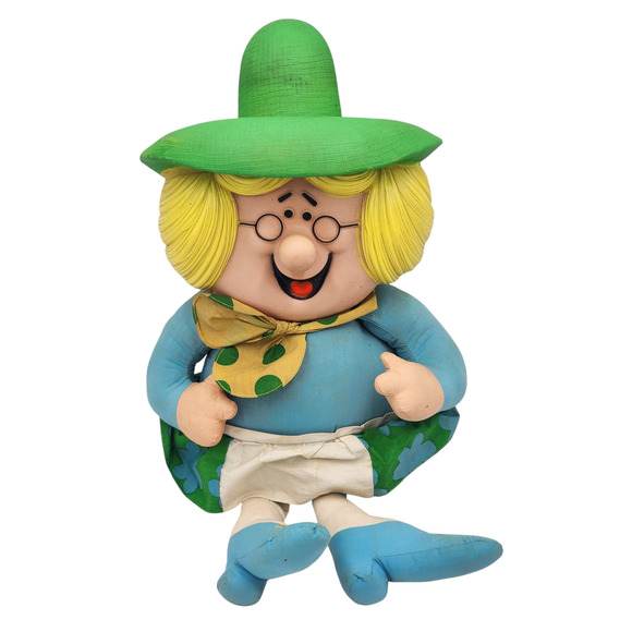 Vintage Mattel Mother Goose Plush Doll Pull String Retro Collectible Toy 1970 - Picture 3 of 14